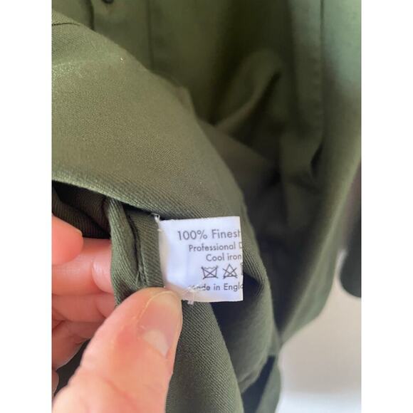 NWOT Eskandar Virgin Wool Button Down Tunic Quiet Luxury Lagenlook Green Artsy - Picture 10 of 10